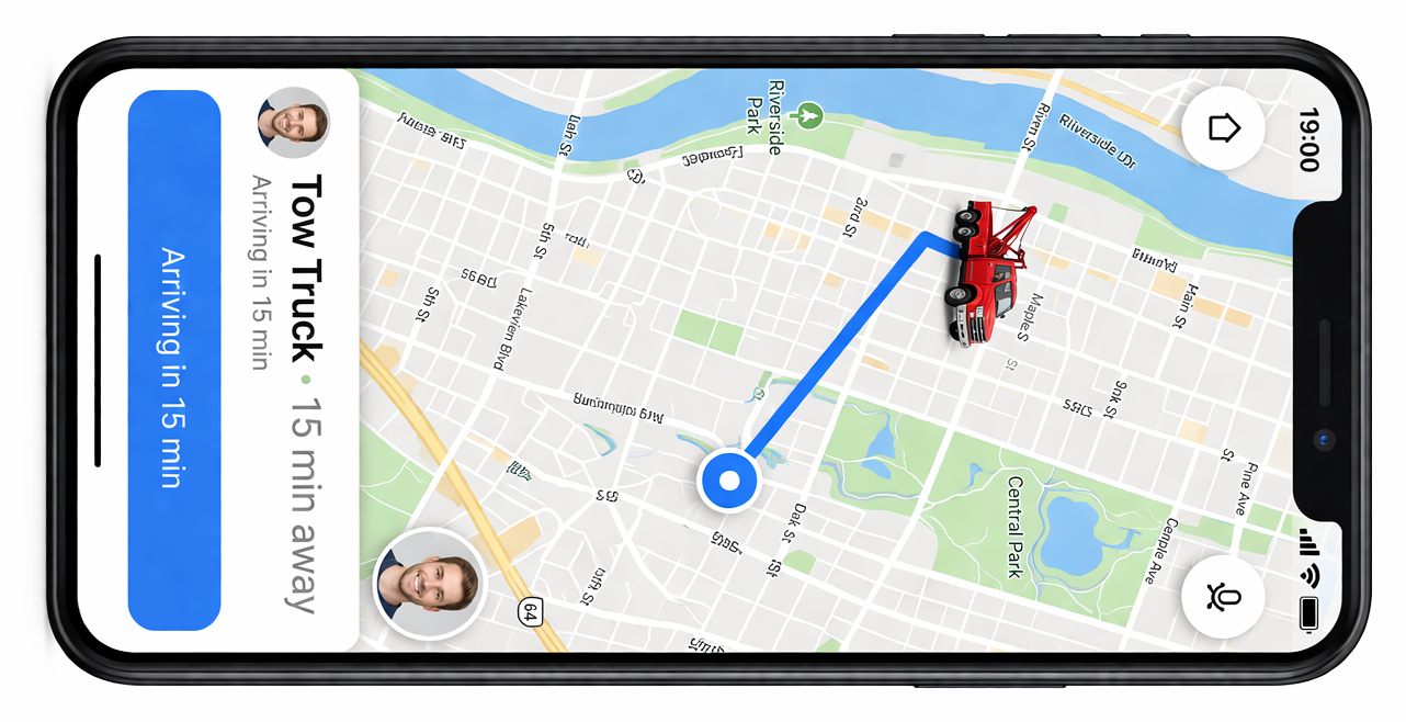 JTOWS live customer tracking screen